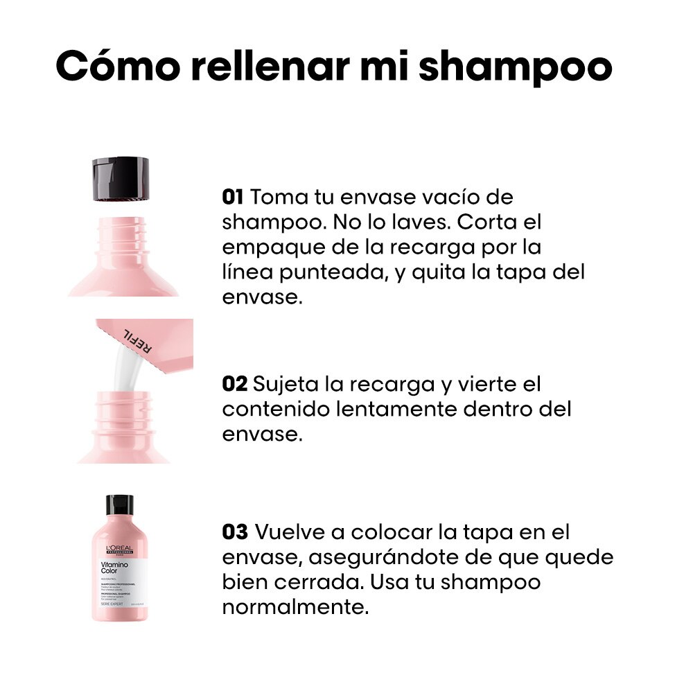 SHAMPOO REFILL L'OR&Eacute;AL PROFESSIONNEL VITAMINO COLOR (REFILL DE SHAMPOO PARA CABELLO TE&Ntilde;IDO)